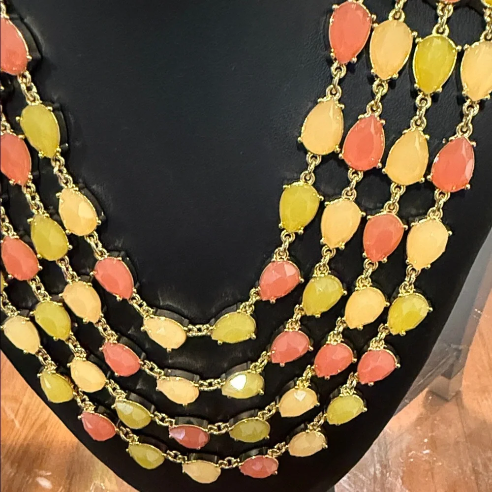 Talbots Vibrant Yellow and Orange Necklace - Picture 4 of 4